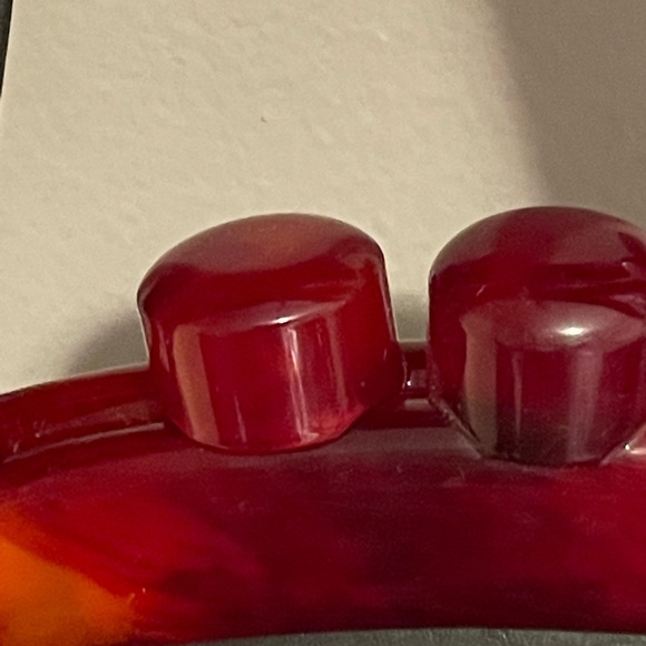 Vintage Mid Century Faux Leather and Bakelite Handbag - Picture 6 of 8